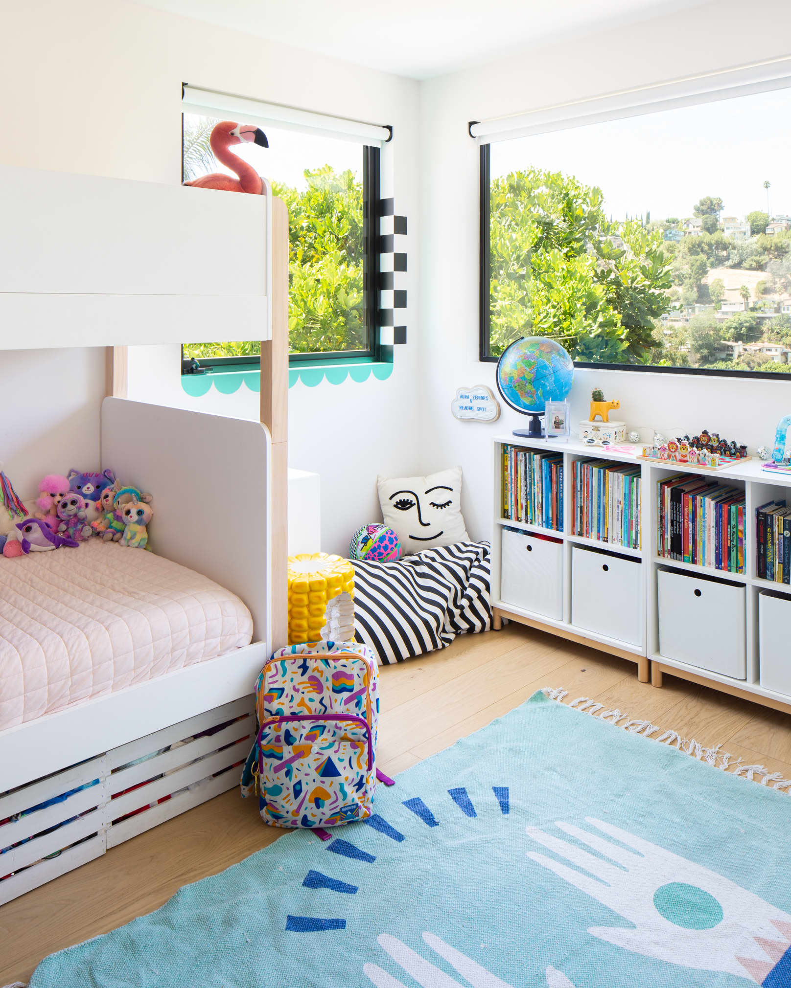 A DIY Wall Mural Adds Color to a Kid's Bedroom in This LA Home | Cubby